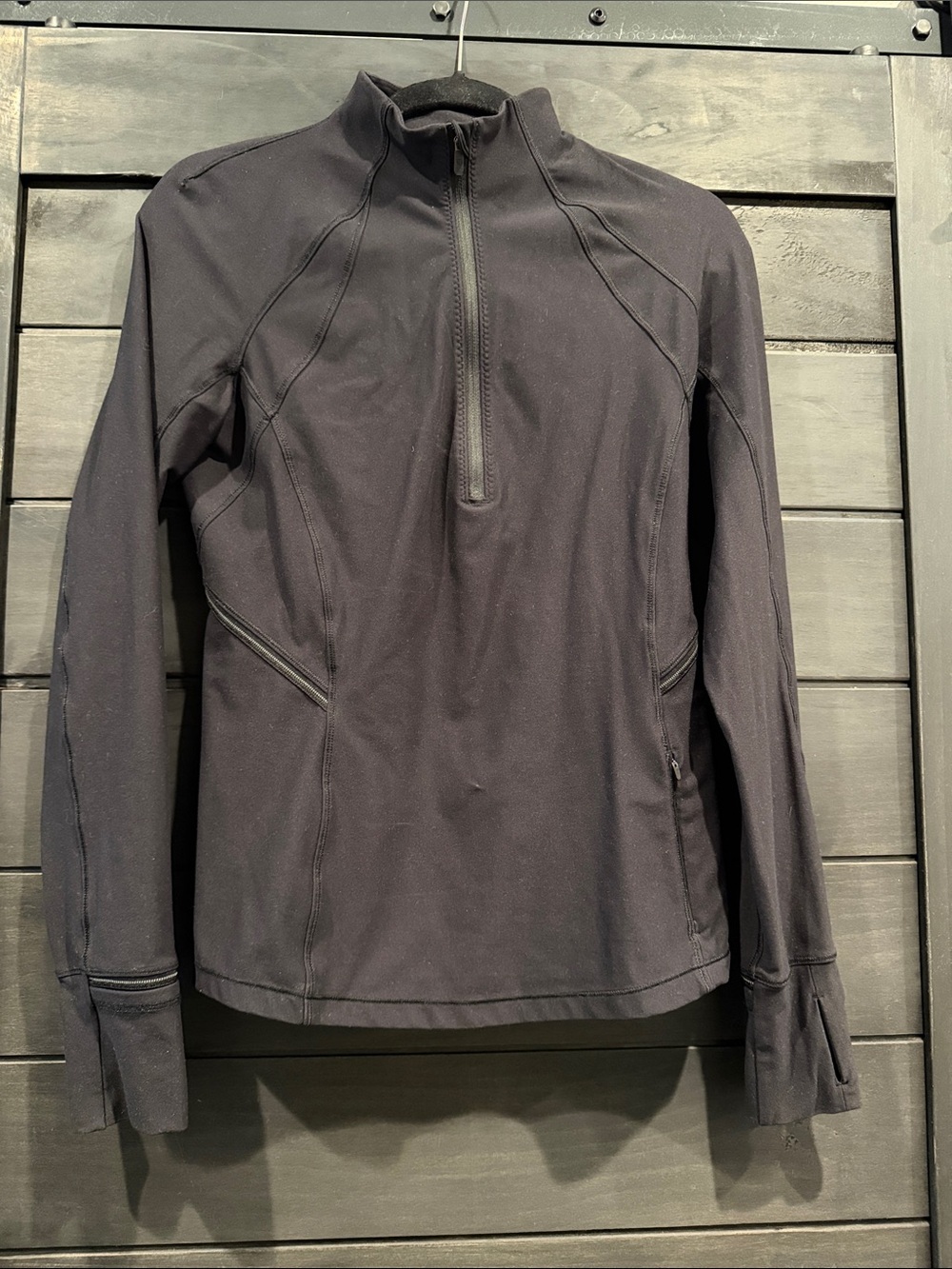 Lululemon Black Quarter-Zip Athletic Pullover